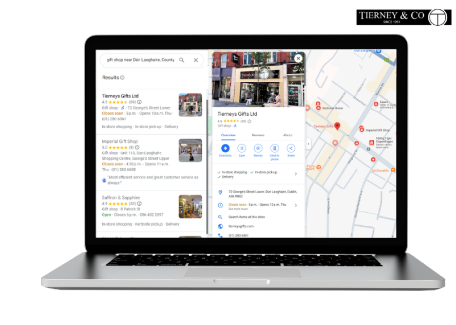 Local SEO example Gift Shop